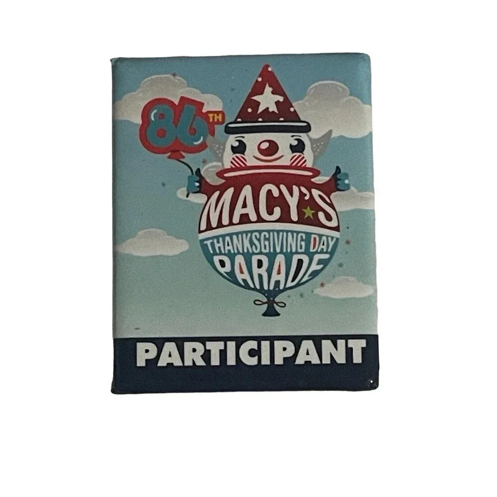 Macy's Thanksgiving Day 2012 parade pin Official Participant 86th